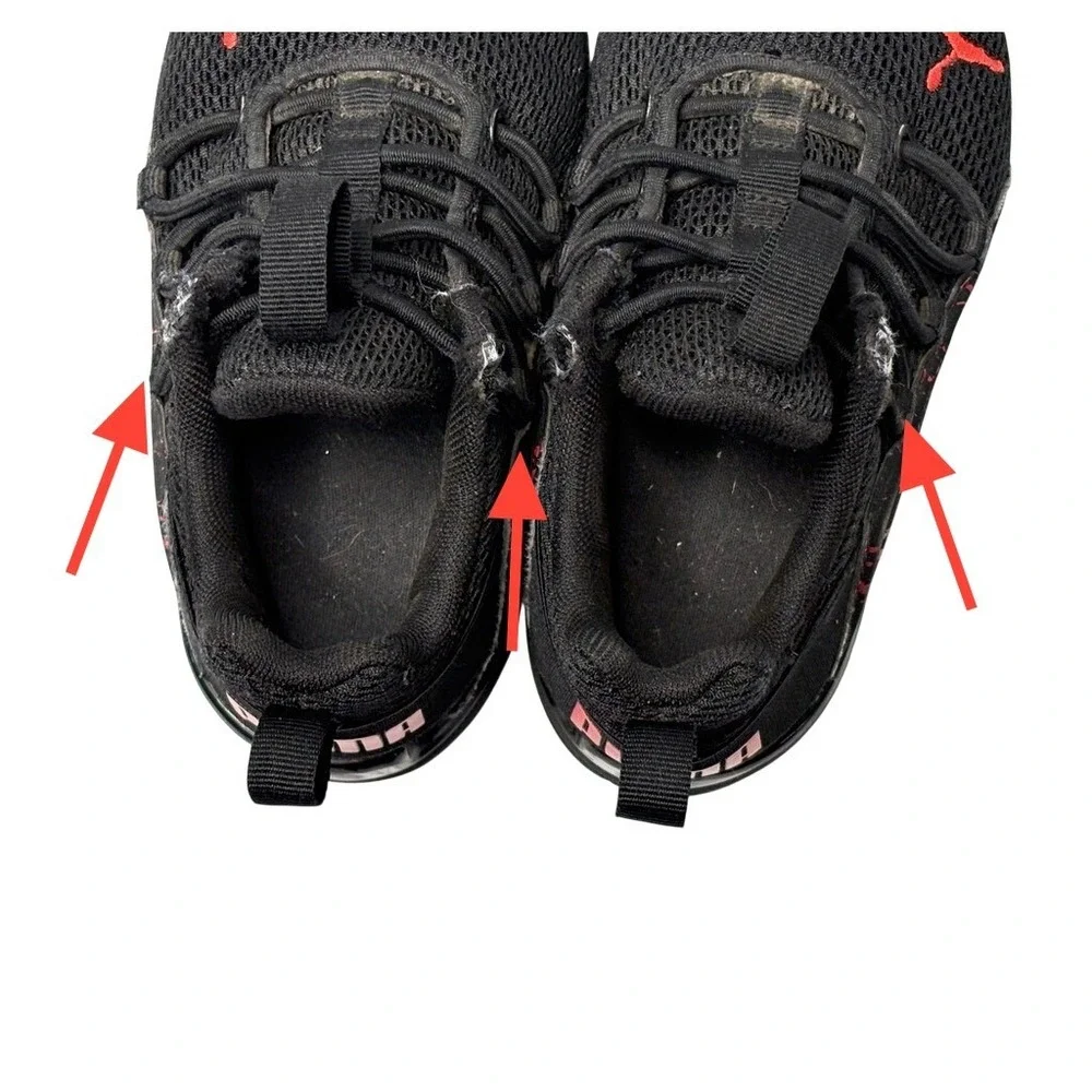 PUMA 377195-01 Axelion City‎ Escape Puma Black Low Top Sneakers 12C Kids Boys